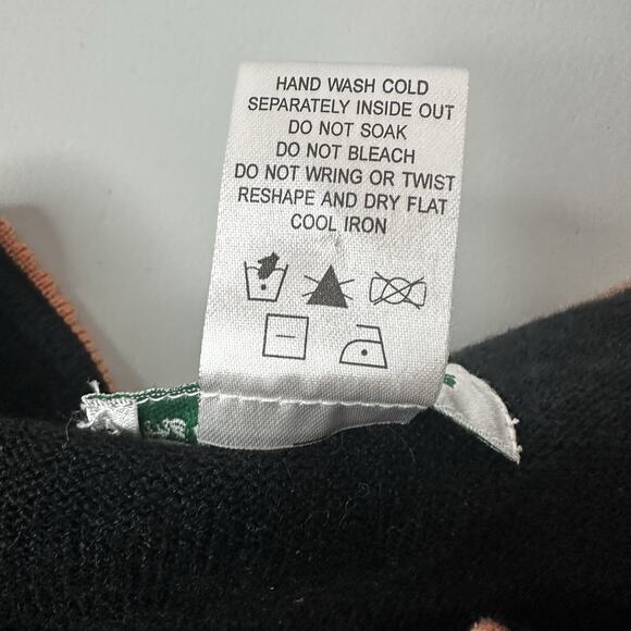 Vintage Quacker Factory Easter Sweater Womens 1X Black Bunny Embroidered Ramie - Picture 8 of 12